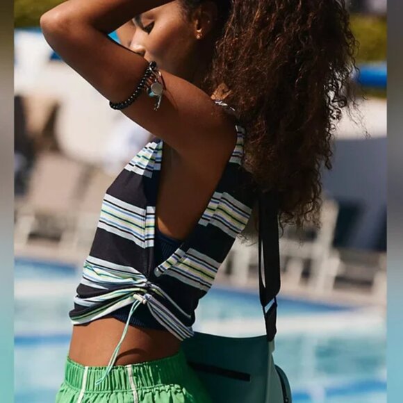 NWT Free People Tempo Sport Mode Printed Muscle Tee - Picture 3 of 5